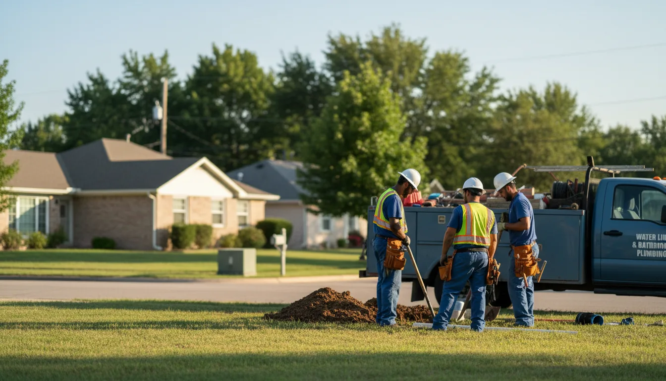Residential water line and bathroom plumbing service in Payson, UT